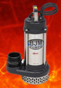 BJM J08F, 200874, 1HP, 460V, High Temperature/High Endurance Cast Iron Sump Pump