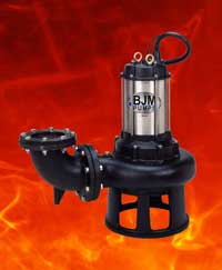 BJM SK150CF, 200796, 20HP, 460V, High Temperature/High Endurance Cast Iron Shredder Pump