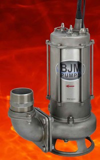 BJM SX37CSSF, 200863, 5HP, 460V, 3 Phase, High Temperature/High Endurance 316 Stainless Steel Non Clog Pump