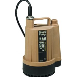Liberty 260-2, Submersible Utility Pump, Manual, 1/6hp, 115v, Garden Hose Connection, 25' Cord
