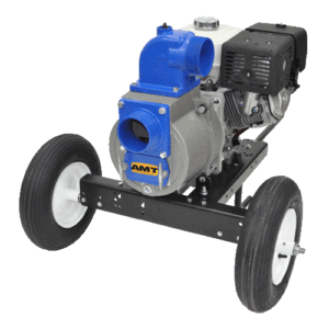 AMT 3994-96 - Premium Engine Driven Trash Pump - Honda GX390 w/ Transport Dolly/Wheel Kit